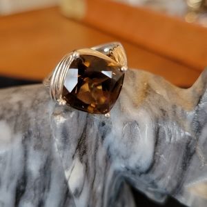 Smoky Quartz/Silver Size 8